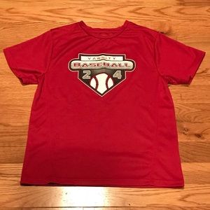 Boys Size 7X Short-Sleeve Baseball Shirt